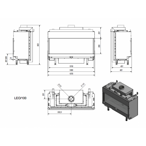 Газовая топка LEO/100/G20 (магистральный газ)